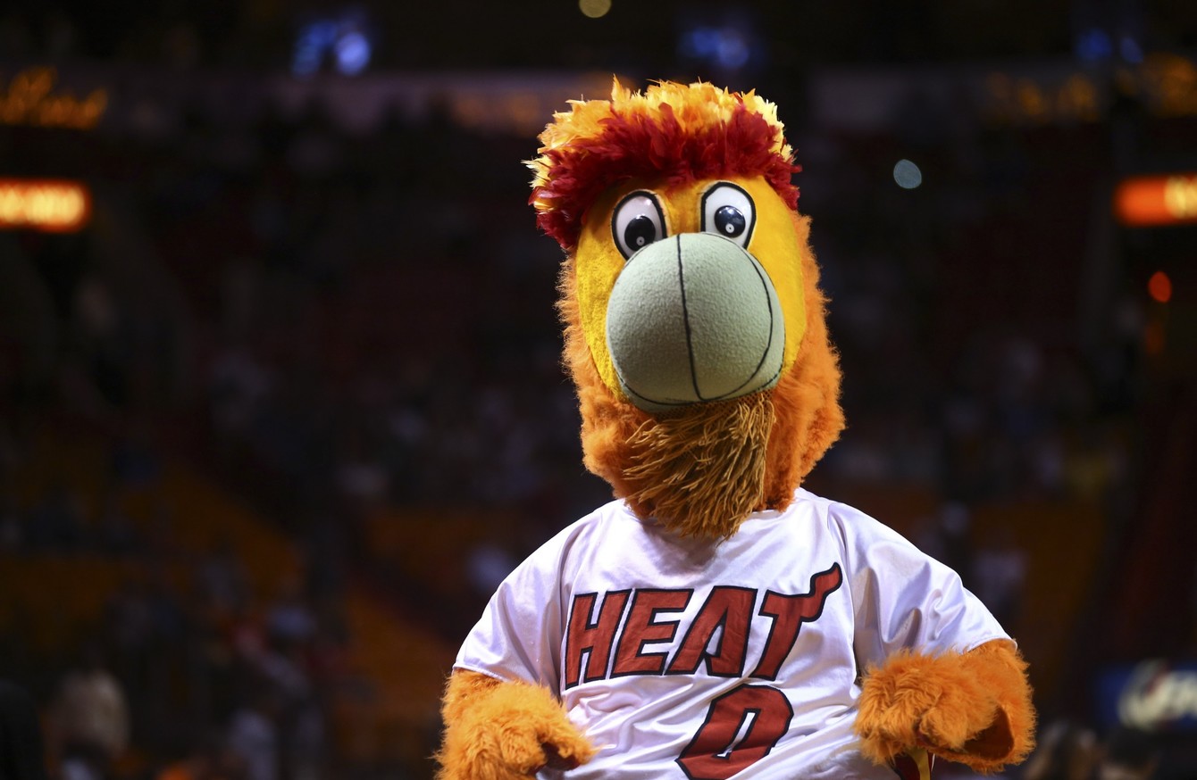 Absolute carnage as Miami Heat mascot does his best 'Keane on Haaland ...