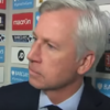 Alan Pardew gave a tense interview after Palace's late loss to Liverpool yesterday