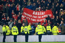 'It's time to say goodbye' - Arsenal fans unfurl banner pleading with Wenger to quit