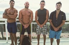 Cathal Pendred is having a great aul time on the Baywatch set... it's the Dredge