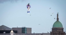 There was a man flying in a jet pack over Dublin today