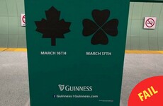Guinness got the shamrock wrong on their Paddy's Day ads in Toronto