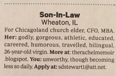 A dad put a very creepy ad in a magazine jobs section to find a husband for his daughter
