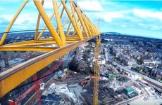 This is what Dublin looks like from high up on a spinning crane
