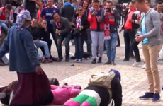 New footage shows PSV fans forcing beggars to do press-ups for small change