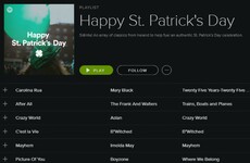Spotify has made a special St Patrick's Day playlist full of Irish bangers