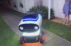 In the future, robots like this will deliver pizza to your door