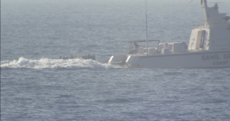 Footage from this morning shows Turkish coastguard 'attacking' migrant dinghy