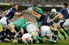 CJ Stander channelled his inner NFL player to get over the Scottish line