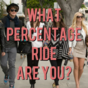 What Percent Ride Are You?