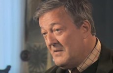Interview where Stephen Fry tells Gay Byrne God is evil is up for an award