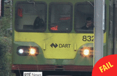 A DART driver was caught rapid picking his nose on RTÉ News last night