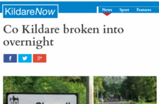 This headline about a Kildare break-in features the best typo of all time