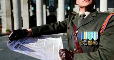 Watch: The proclamation of the Irish Republic has been read once more at the GPO