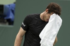 Andy Murray took all his frustration out on his racket, bag and the ground last night
