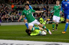 Ireland win two penalties in as many minutes during action-packed first half