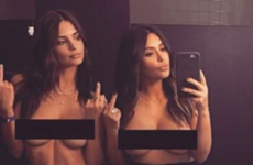 Kim Kardashian and Emily Ratajkowski took a topless selfie shutting down 'sexuality shamers'