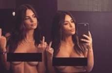 Kim Kardashian and Emily Ratajkowski took a topless selfie shutting down 'sexuality shamers'