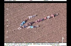 These smart kids made a human arrow to point a police helicopter towards two burglars