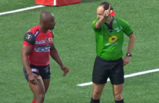 Apoplectic Oyonnax fullback will get a hefty ban after being red-carded by Romain Poite