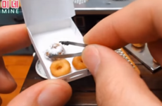 Take a break and watch tiny doughnuts being made in a tiny kitchen