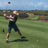 Ian Madigan got in the mood for The Masters with this 'Happy Gilmore' style drive