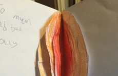 A little boy made his mam this lovely card... but it's quite NSFW