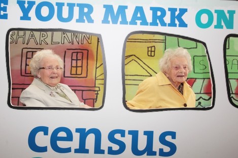 Teresa Moran 100 and Dorothea Findlater 106 launching Census 2016 las month. 
