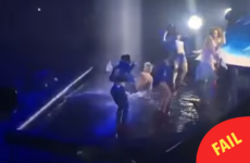 Here's Justin Bieber going on his snot at a gig last night