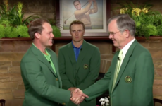 The Masters green jacket ceremony was unbearably awkward