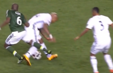 Nigel de Jong escapes red card for challenge that sees opponent leave the pitch in a wheelchair