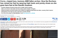 The Daily Mail is slagging Kate Middleton's toes and god help us all