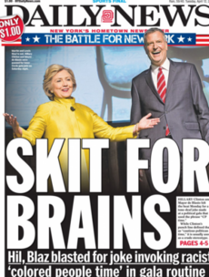 A Hillary Clinton joke about 'coloured people time' is causing controversy