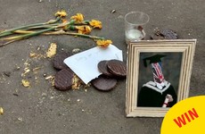 This town set up a shrine to a packet of digestives tragically crushed on a road