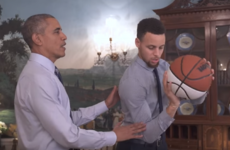 Here's Barack Obama coaching Steph Curry and beating him at Connect Four
