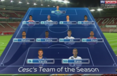Do you agree with Cesc Fabregas' Premier League Team of the Season?