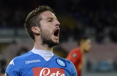 Sensational strike caps Belgian star Mertens' hat-trick in Napoli rout
