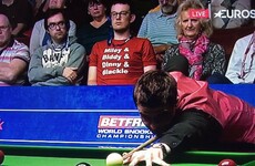 This lad was spotted wearing a Glenroe tshirt at the World Snooker Championships