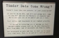 This pub has an excellent plan for saving its customers from bad Tinder dates