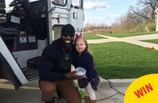 A little girl got to meet her favourite binman and it was absolutely precious
