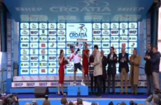 This Norwegian cyclist celebrated by throwing some serious shapes on the podium