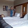 This little Irish girl tried to fly in a hotel room but didn't quite pull it off