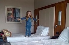 Take a break and watch this little Irish girl not quite managing human flight