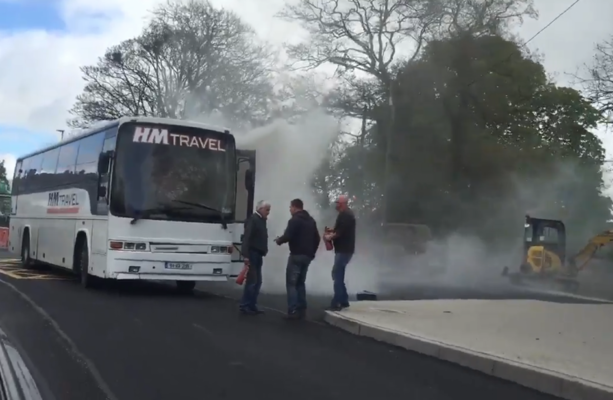 Lucky escape for schoolchildren as bus catches fire in Cork