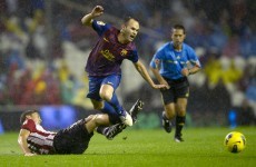 Vamos: Barca slip in the rain while it’s seven up for Real