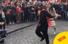 This dancing Jesus in Temple Bar is going viral on Facebook