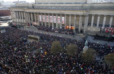 20,000 people gather in Liverpool and sing hair-raising rendition of 'You'll Never Walk Alone'