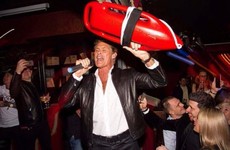 The Hoff belted out the Baywatch theme in a Dublin club last night