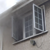 Parent and baby rescued from roof after fire breaks out at Dublin house