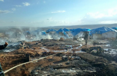 Dozens reported killed as airstrike hits Syrian refugee camp